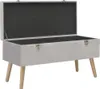 vidaXL Lavica s úložným priestorom 80 cm sivý zamat Náhľad obrázku produktu 2