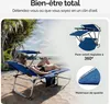 CASARIA® Lettino Ibiza 190x59cm Carico Max 150 Kg Anteprima dell’immagine prodotto 6