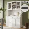 Buffetschrank 120 x 40 x 191 cm mit Glastüren, Produktbild-Vorschau 1
