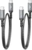 deleyCON 2x 0,30m USB C Ladekabel Kurz (60W Produktbild-Vorschau 1