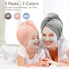 3 Stück Mikrofaser Handtuch Haare Haarturban mit Knop Produktbild-Vorschau 3