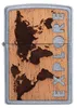 ZIPPO - Woodchuck Explore Design - Mapa světa stříbrný Náhled obrázku produktu 1