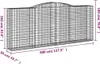 Gabionen mit Hochbogen 8 Stk. 400x50x160/180cm Verzinktes Produktbild-Vorschau 6
