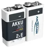ANSMANN Akku 9V 300mAh E-Block NiMH – 1000x wiederaufladbar Produktbild-Vorschau 1