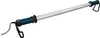 A long, thin work light with blue accents and black stands, isolated on a white background. Produktbild-Vorschau