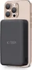 A dark gray power bank is attached to the back of a gold smartphone. Náhľad obrázku produktu