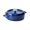 LAVA METAL Niedriger runder Topf aus Gusseisen 24 cm - blau Produktbild-Vorschau 2