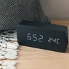 kwmobile Wecker Uhr in Holzoptik digital - Digitalwecker Produktbild-Vorschau 2