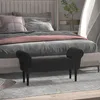 Lavice 831-135BK, čalouněná, MDF, pěna, černá, 102 x 31 x Náhled obrázku produktu 4