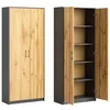Schrank Mehrzweckschrank Aktenschrank Hochschrank mit 5 Produktbild-Vorschau 1