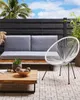 BELIANI Gartenstuhl 2er Set Weiß Polyrattan Spaghetti-Optik Produktbild-Vorschau 2