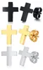 Ohrstecker Kreuz Männer: Ohrringe Edelstahl in Silber, Produktbild-Vorschau 2
