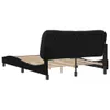 CLORIS Bettgestell mit Kopfteil Schwarz 120x200 cm Stoff Produktbild-Vorschau 6