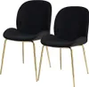QIYANO Esszimmerstuhl 2er-Set Schwarz, Samt, Modern, Produktbild-Vorschau 1