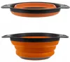 Ruhhy 23253 Opvouwbare siliconen zeef, 24 cm, oranje-grijs Productafbeelding-voorbeeld 12