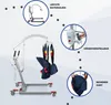 A marketing image showcasing a patient lift with callouts for its features. Produktbild-Vorschau
