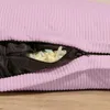 Pouf in velluto a coste BANANAIR 180 x 140 cm viola chiaro Anteprima dell’immagine prodotto 7