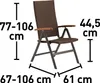 Klappsessel Gartenstuhl Davenport II Braun mit Produktbild-Vorschau 3