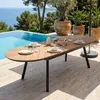 Rechteckiger ausziehbarer Gartentisch 220/280 cm Holzoptik Produktbild-Vorschau 1