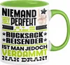 Rucksackreisender Geschenk Tasse Lustige Geschenkidee für Produktbild-Vorschau 1