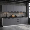 ULWEHOME | Küchenzeile 260 cm Anthrazit, Küchenmöbel-Set Produktbild-Vorschau 1