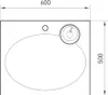 Lavabo, per lavatrice, 60x50x9 cm, profondità lavatrice, Anteprima dell’immagine prodotto 6