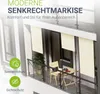 Vertikálna markíza Juskys Barbados 100 x 310 cm – ochrana Náhľad obrázku produktu 2