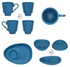 6er Set MOKKA Espressotassen & Untertassen Blau matt für 6 Produktbild-Vorschau 4