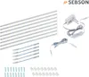 A collection of LED light strips and accessories laid out on a white background. Produktbild-Vorschau