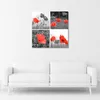 Leinwandbild rote mohnblumen set 60x60 cm Feeby rot Produktbild-Vorschau 2