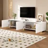 Merax TV Lowboard mit 4 Türen und Bogenrelief, TV-Schrank Produktbild-Vorschau 3