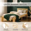 Posteľ z masívu 90x200 cm prírodná borovica - posteľ s Náhľad obrázku produktu 4