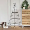 vidaXL Décoration de Noël avec support Noir 126 cm Acier Voir les images du produit 2
