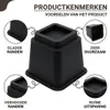 JustValue Möbelerhöher 6er-Set Schwarz – 13 cm – Max. 900 Produktbild-Vorschau 13