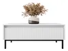 A white coffee table with a fluted drawer front and a vase of dried flowers on top, set against a white background. Náhled obrázku produktu