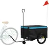 vidaXL Przyczepka rowerowa czarno-niebieska 45 kg żelazko Podgląd zdjęcia produktu 3