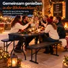 Set di mobili da giardino pieghevoli Rijoka - look legno - Anteprima dell’immagine prodotto 8