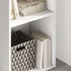 vidaXL Regál na knihy 2 priehradky Biely 40x30x76,5 cm Náhľad obrázku produktu 3