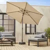 sweeek - Gerader runder Sonnenschirm Ø3m - Sand Produktbild-Vorschau 7