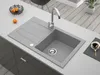 Granitový dřez - Dřez - Kuchyňský dřez - Šedá barva - 78 x Náhled obrázku produktu 3