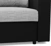 Sofa 3-Sitzer  mit Schlaffunktion LUNA, Grau + Schwarz Produktbild-Vorschau 3