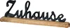 Schriftzug Zuhause L40cm Metall Schwarz Mango Holz Produktbild-Vorschau 1