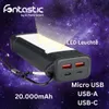 Fontastic Power Bank mit LED Licht Atria20 20000mAh schwarz Produktbild-Vorschau 5