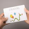 10 Einladungskarten mit Mattfolie Schlange Luftballon für Produktbild-Vorschau 3