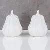 2er Set LED Kürbis Weiß H11cm mit Timer Porzellan Tischdeko Produktbild-Vorschau 6