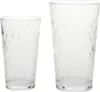 Two clear glasses with a diamond pattern, one smaller than the other, are shown against a white background. Produktbild-Vorschau