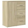 vidaXL Credenza rovere Sonoma 60x31x70 cm materiale a base Anteprima dell’immagine prodotto 2