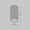 Deckenlampe Aluminium GU10 rund Ø 5,4 cm Aufputz Schwarz Produktbild-Vorschau 5