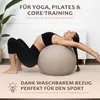 ONVAYA® Gymnastikball 65cm mit Bezug - Rutschfester Produktbild-Vorschau 5