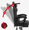 Sedia da gioco ergonomica con poggiapiedi per ufficio Anteprima dell’immagine prodotto 3